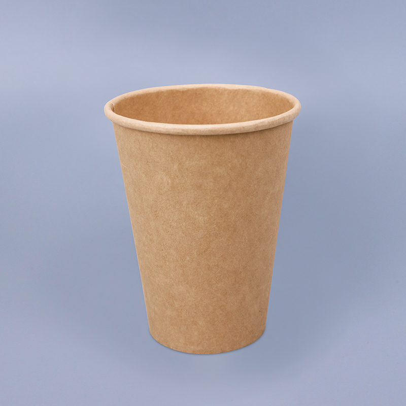 牛皮色單層熱杯