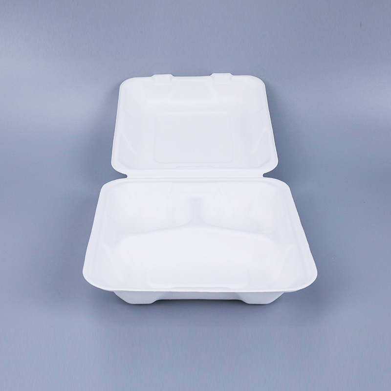 甘蔗漿翻蓋分隔餐盒